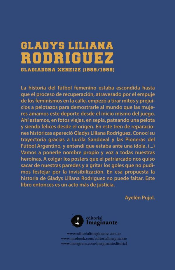 EBOOK - Gladys Liliana Rodriguez: Gladiadora Xeneize (1989/1998) - Ulises Barreiro - Imagen 2