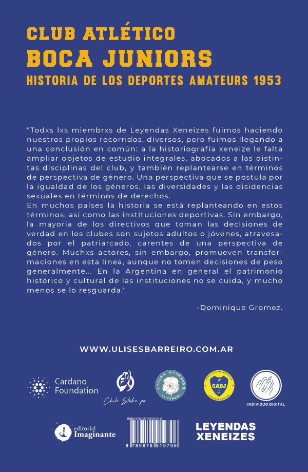 EBOOK - Club atlético Boca Juniors 1953  - Volumen II: Historia de los deportes amateurs - Ulises Barreiro / Maximiliano Murad - Imagen 2