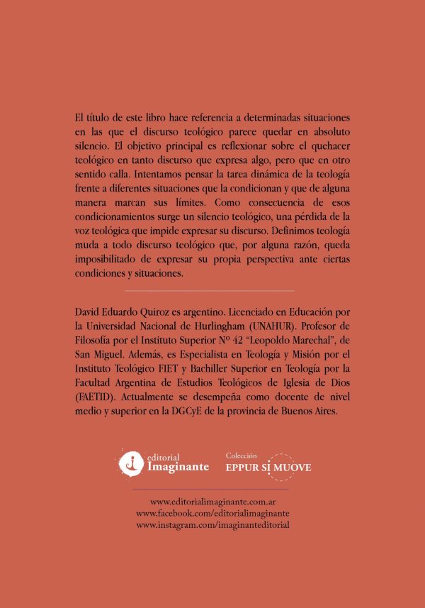 EBOOK - Teología muda: cuando el discurso teológico hace silencio / David E. Quiroz - Imagen 2