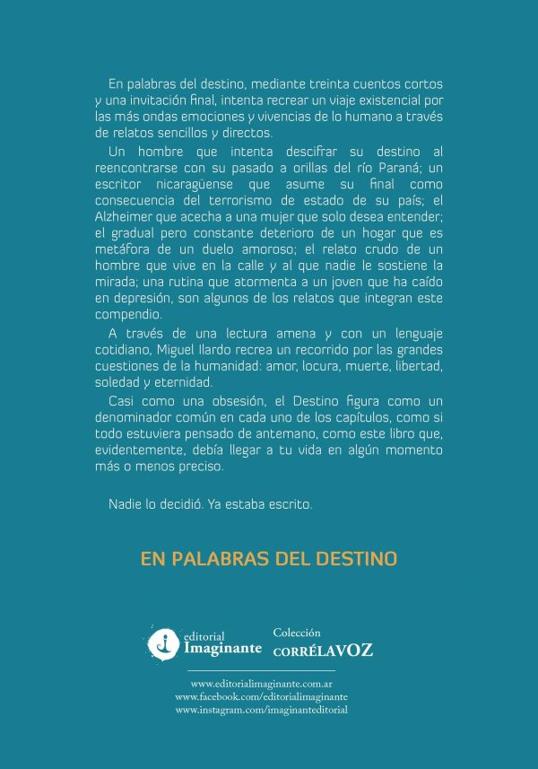 EBOOK - En palabras del destino: 30 cuentos cortos y una invitación final / Miguel Ángel Ilardo - Imagen 2