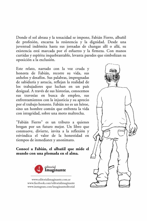 LIBRO IMPRESO - El albañil Fabián Fierro / Mario Kiektik - Imagen 2